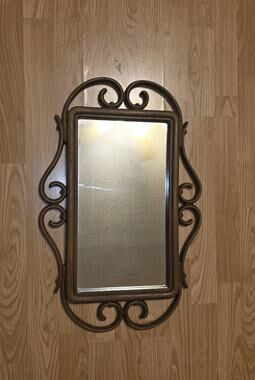 Vintage Homco Syroco Large Faux Bamboo Ornate Wall Mirror MCM 23x15 Lodge Decor
